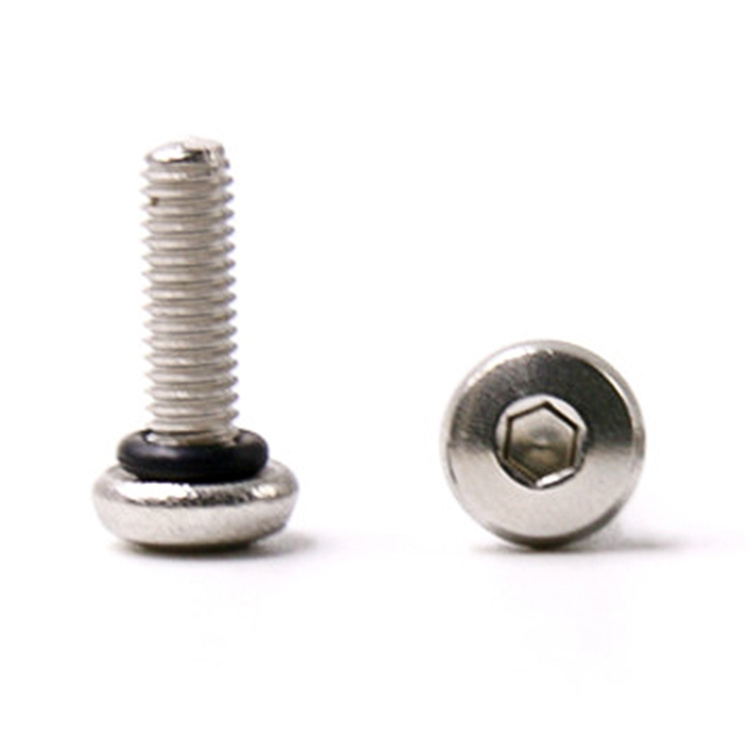 bagong disenyo na hindi kinakalawang na asero m3 button head hex socket screw o-ring