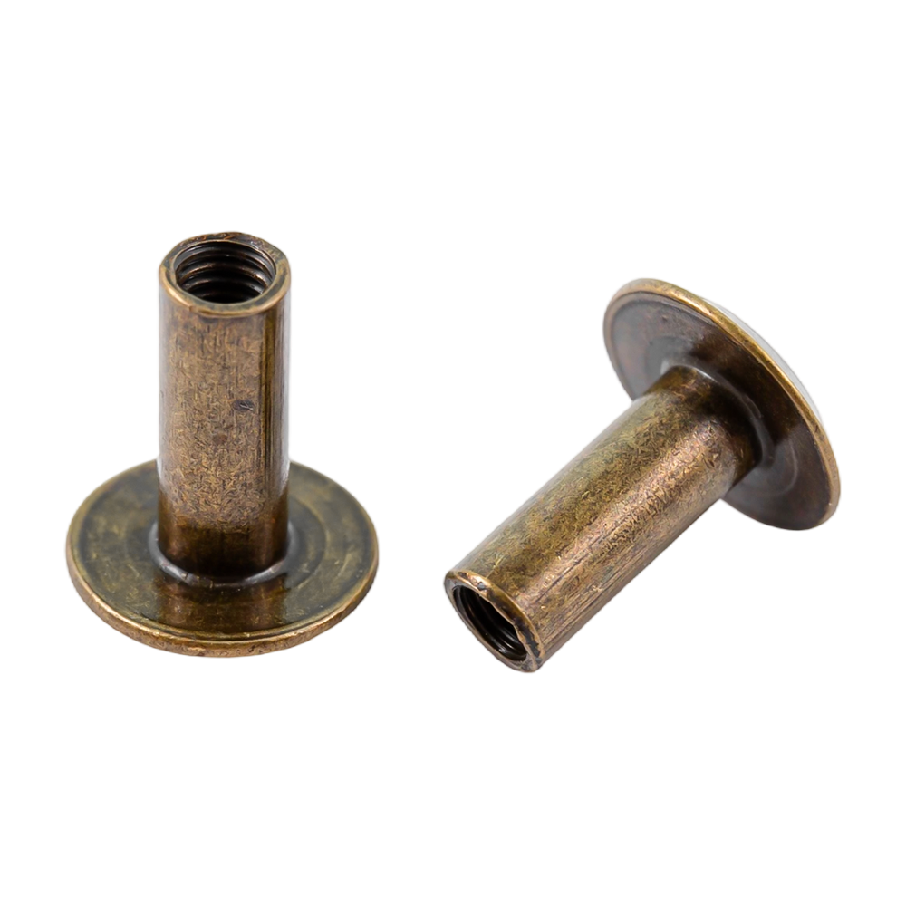Bronse carbon steel flat head leather screws