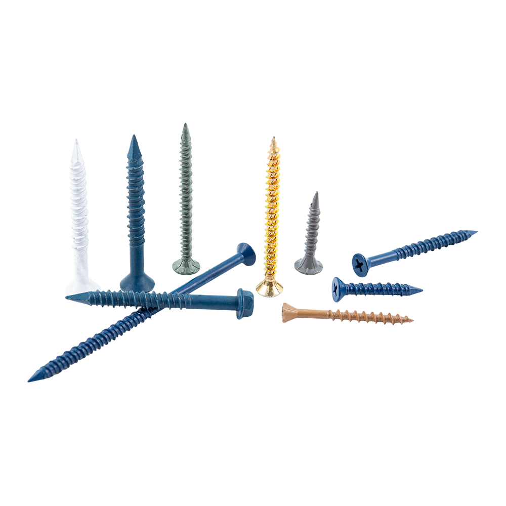 Makukulay na countersunk head carbon steel stainless steel timber frame screws