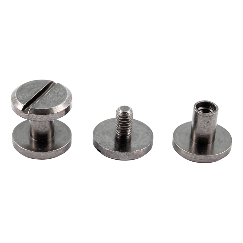 Customized matte black stainless steel male female screws para sa photo album