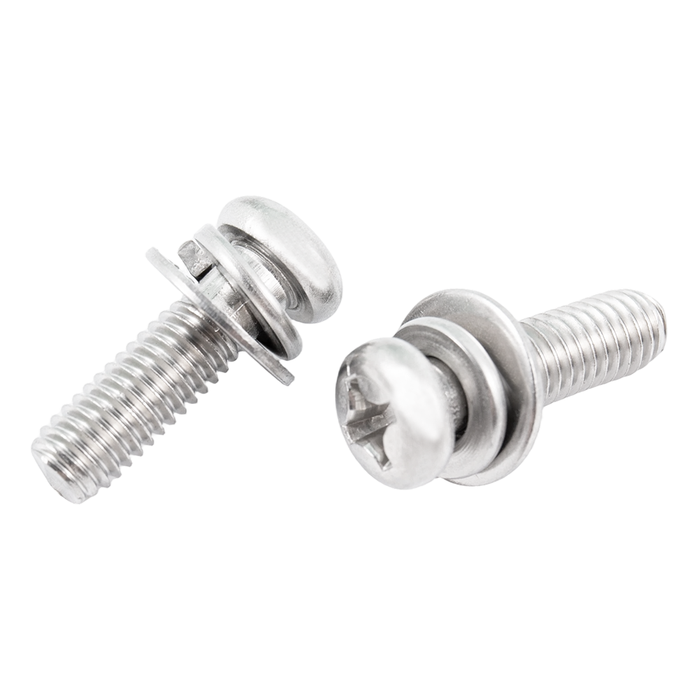 Hot selling stainless steel hex head machine thread combination screws Hot selling stainless steel hex head machine thread combination screws
