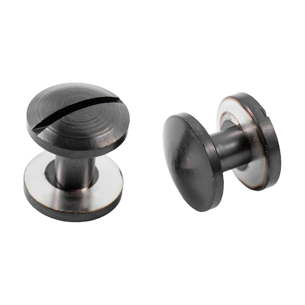 Matte Black round head na may slotted stainless steel na panlalaki at babaeng turnilyo para sa menu Matte Black round head na may slotted stainless steel na panlalaki at babaeng turnilyo para sa menu