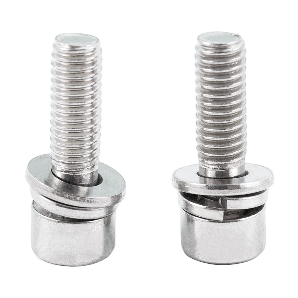 Hindi kinakalawang na asero hex socket cup head screws na may spring at flat washer Hindi kinakalawang na asero hex socket cup head screws na may spring at flat washer