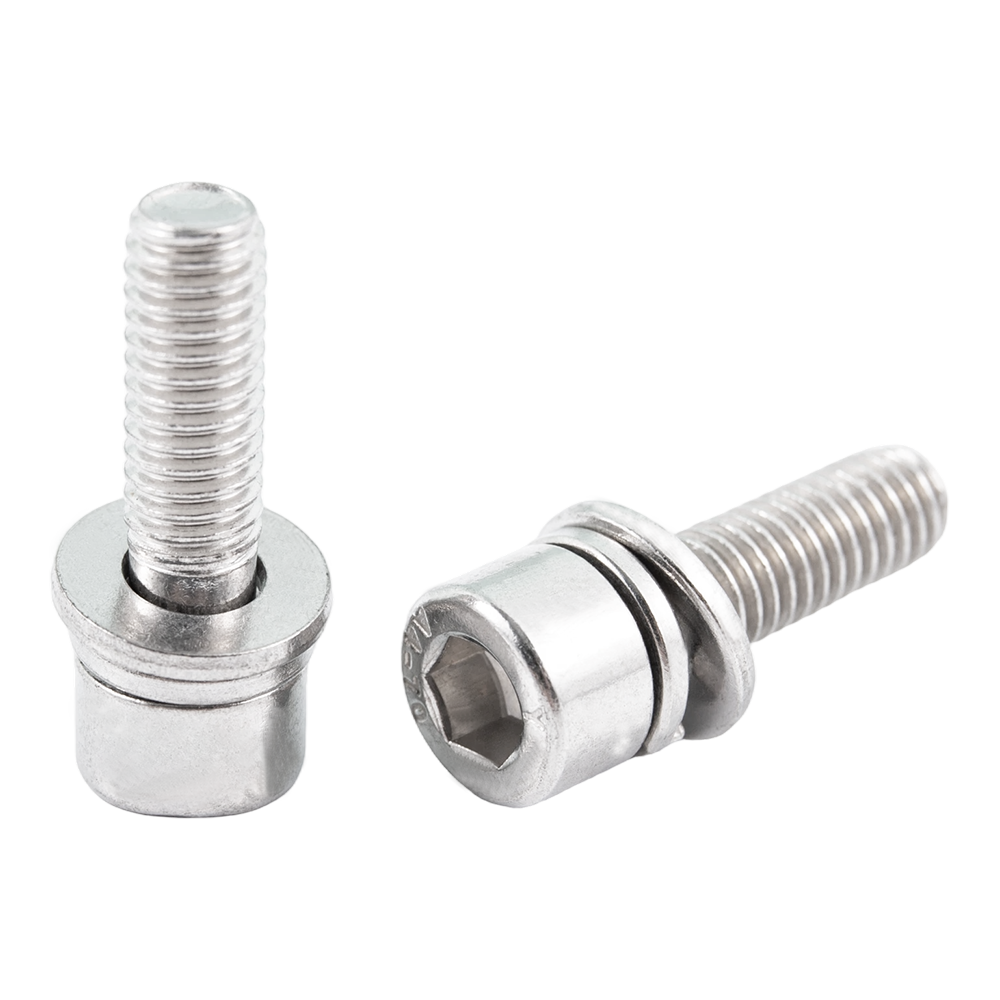 Hindi kinakalawang na asero hex socket cup head screws na may spring at flat washer Hindi kinakalawang na asero hex socket cup head screws na may spring at flat washer