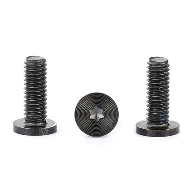Makintab na itim na manipis na flat head torx satin brushed screw para sa Huawei