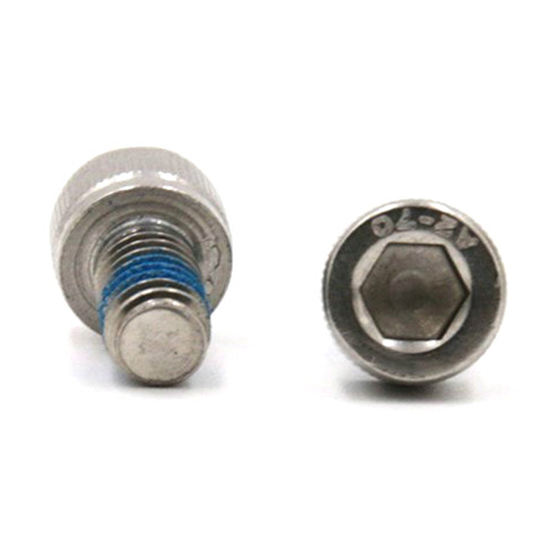 Hindi kinakalawang na asero 304 hex socket cup head screw na may patch na nylon Hindi kinakalawang na asero 304 hex socket cup head screw na may patch na nylon