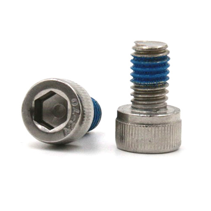 Hindi kinakalawang na asero 304 hex socket cup head screw na may patch na nylon Hindi kinakalawang na asero 304 hex socket cup head screw na may patch na nylon