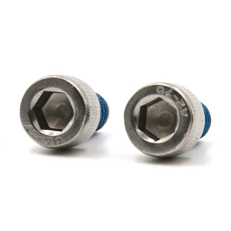Hindi kinakalawang na asero 304 hex socket cup head screw na may patch na nylon Hindi kinakalawang na asero 304 hex socket cup head screw na may patch na nylon