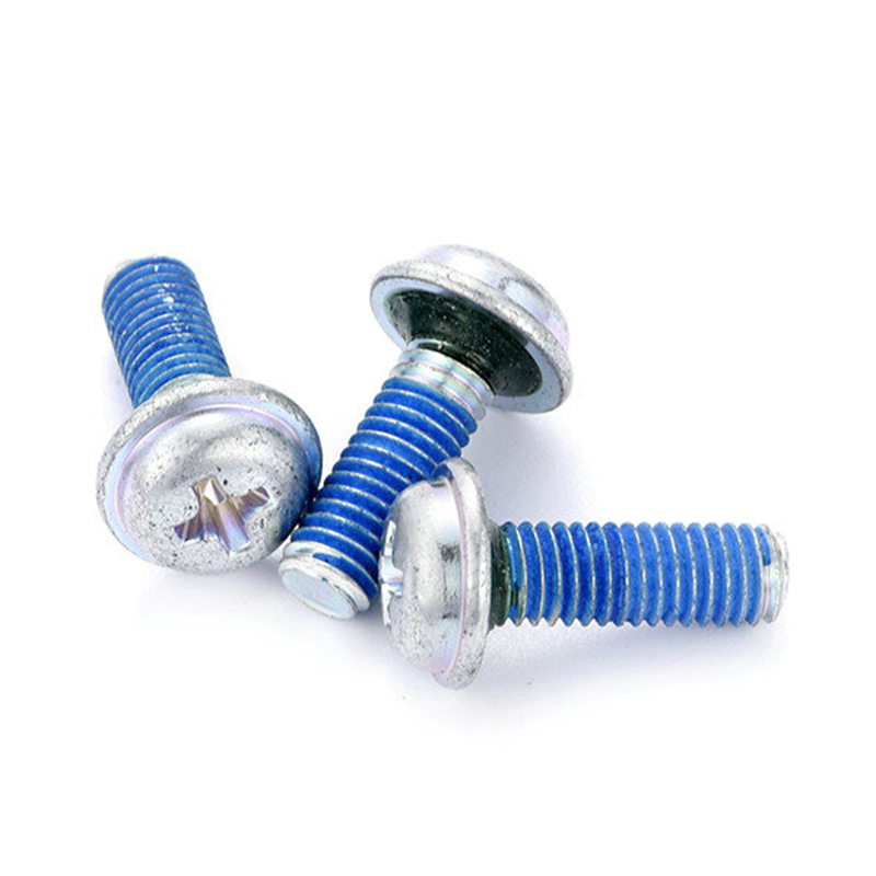 Asul na puting sink pan washer head cross waterproof locking screw Asul na puting sink pan washer head cross waterproof locking screw