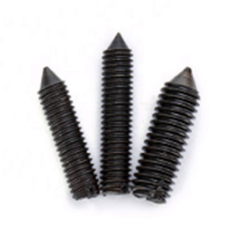Carbon steel M6 8.8 Din553 black slotted cone point set screw Carbon steel M6 8.8 Din553 black slotted cone point set screw