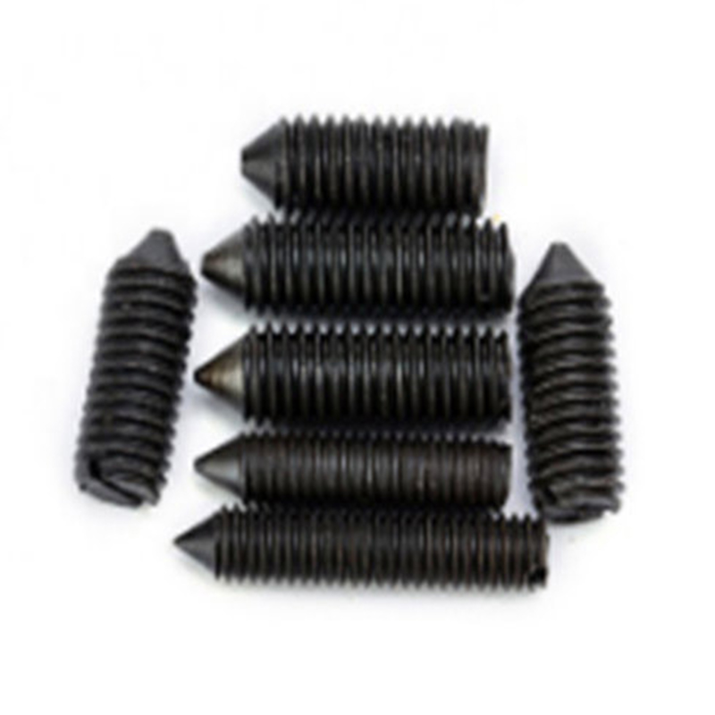 Carbon steel M6 8.8 Din553 black slotted cone point set screw Carbon steel M6 8.8 Din553 black slotted cone point set screw