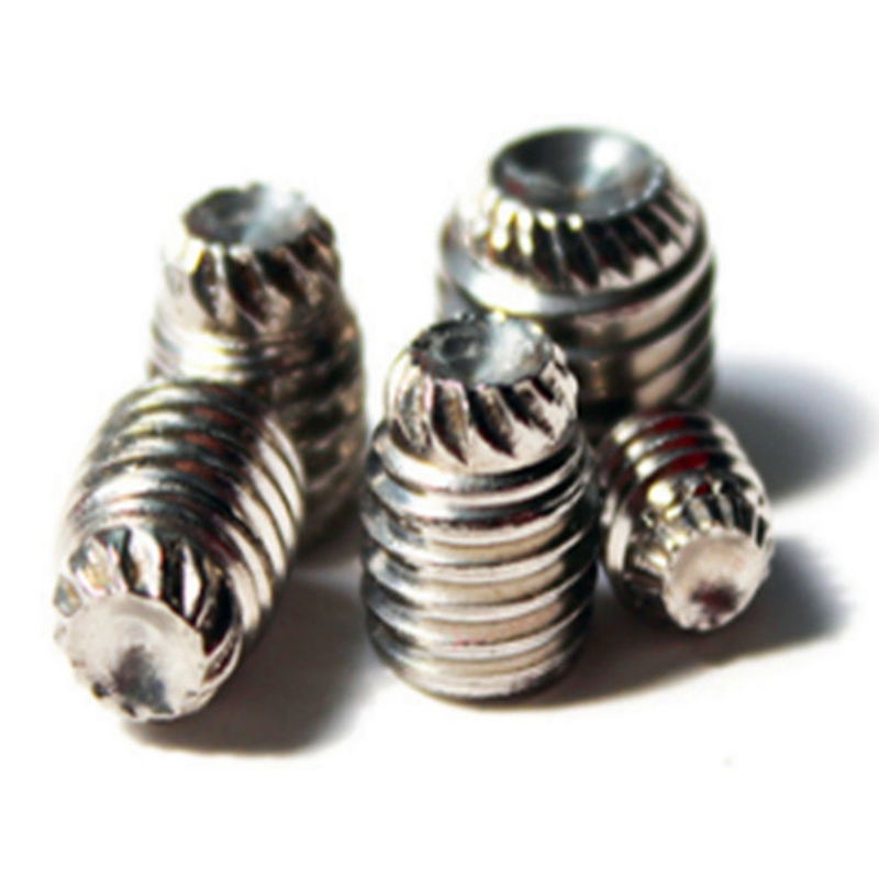 DIN916K m3 hindi kinakalawang na asero knurling cup point socket set screw DIN916K m3 hindi kinakalawang na asero knurling cup point socket set screw
