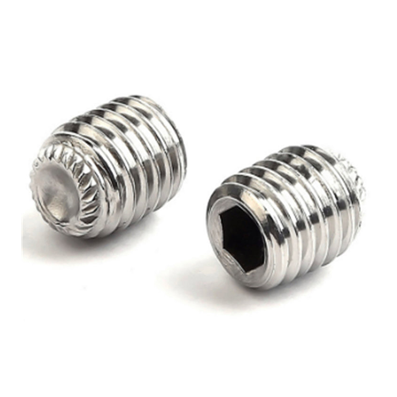 DIN916K m3 hindi kinakalawang na asero knurling cup point socket set screw DIN916K m3 hindi kinakalawang na asero knurling cup point socket set screw