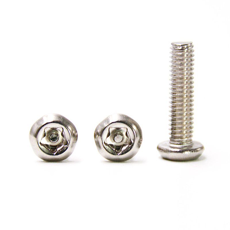 Stainless-steel-button-head-pentagon-tamper-proof-screw-with-key