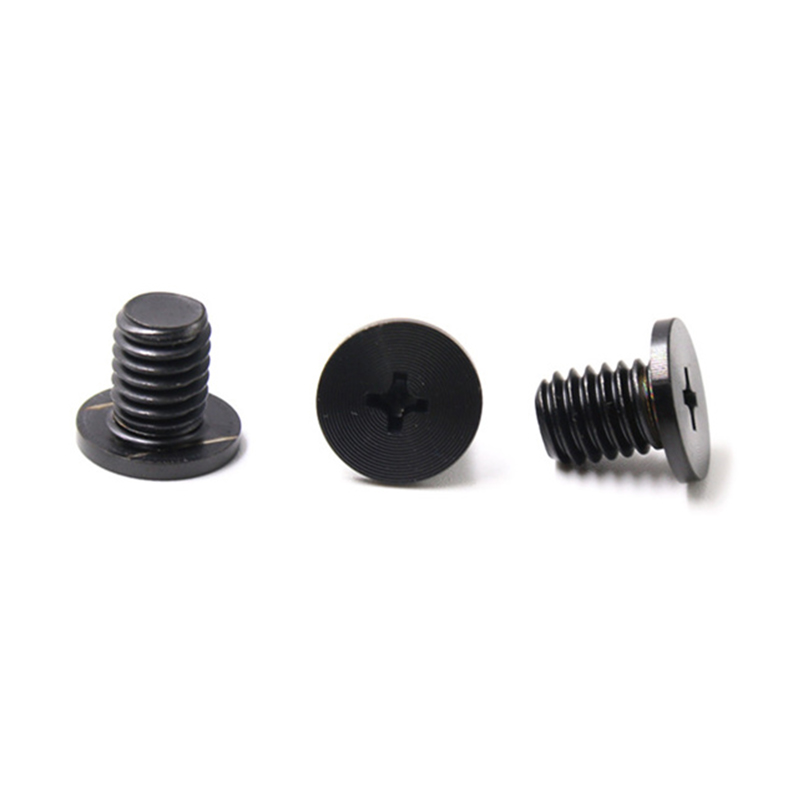 Hindi kinakalawang na asero m2 flat head machine black satin brushed screw