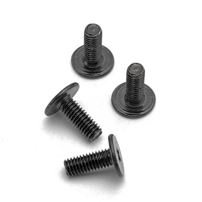 Black m2 carbon steel flat head 3mm computer screw