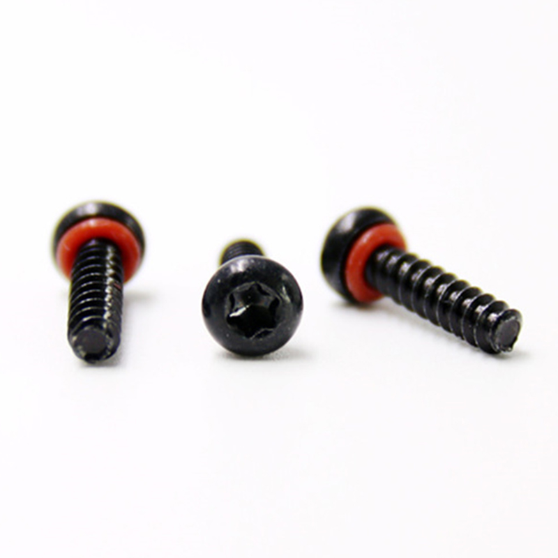 Black oxide m5 round head self tapping thread o ring screw Black oxide m5 round head self tapping thread o ring screw