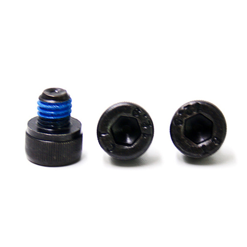 Customized m8 hindi kinakalawang na asero knurled ulo nylon patch screw Customized m8 hindi kinakalawang na asero knurled ulo nylon patch screw