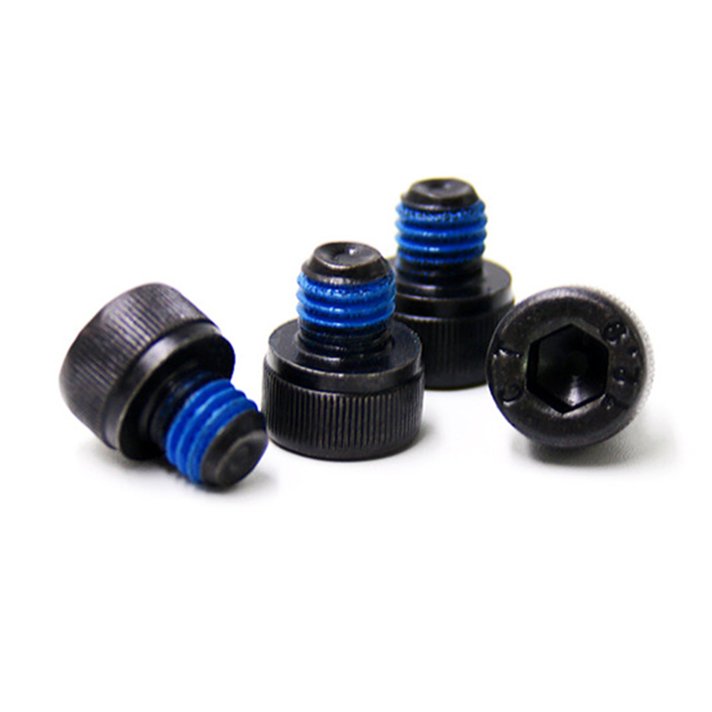 Customized m8 hindi kinakalawang na asero knurled ulo nylon patch screw Customized m8 hindi kinakalawang na asero knurled ulo nylon patch screw