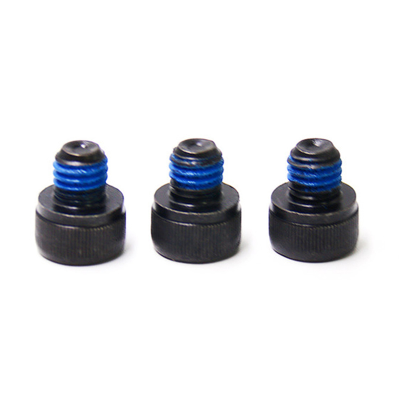 Customized m8 hindi kinakalawang na asero knurled ulo nylon patch screw Customized m8 hindi kinakalawang na asero knurled ulo nylon patch screw