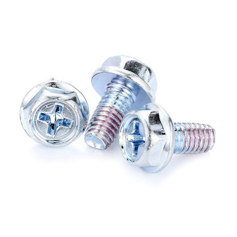 Naka-indent na hexagon washer head cross waterproof screw Naka-indent na hexagon washer head cross waterproof screw