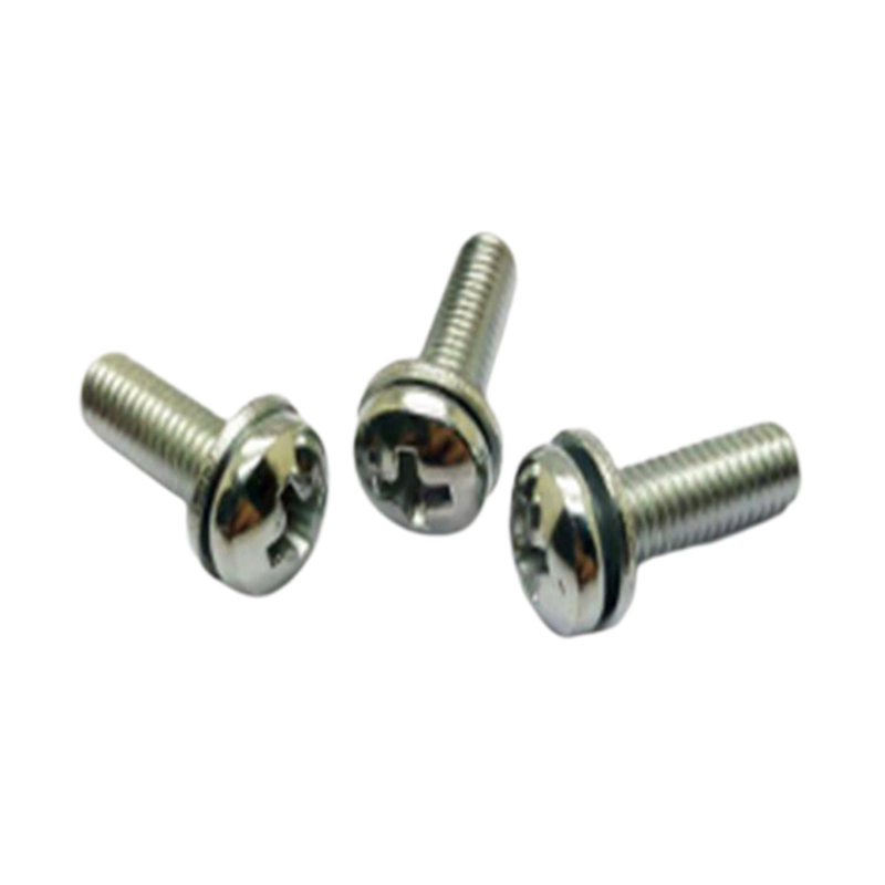 Bagong disenyo na round head cross stainless steel set screw na may washer Bagong disenyo na round head cross stainless steel set screw na may washer