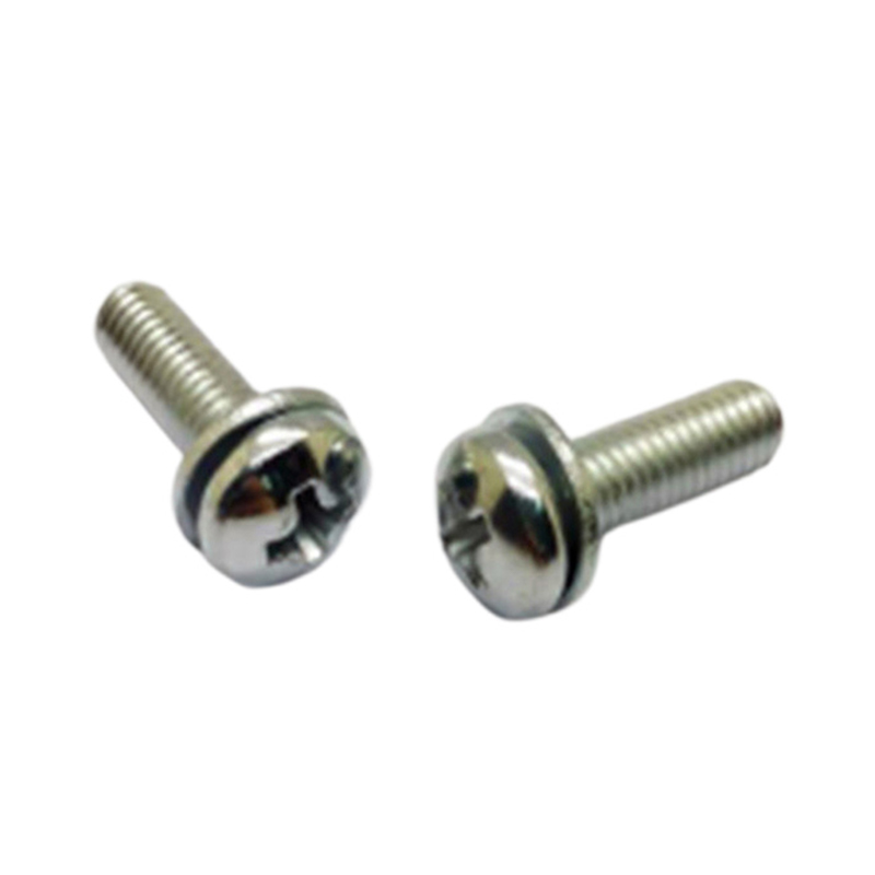 Bagong disenyo na round head cross stainless steel set screw na may washer Bagong disenyo na round head cross stainless steel set screw na may washer