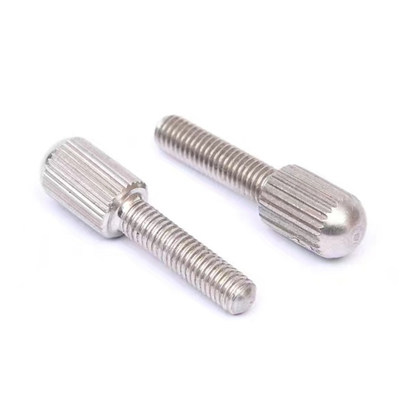 Bagong disenyo hindi kinakalawang na asero knurled makitid ulo m3 turnilyo
