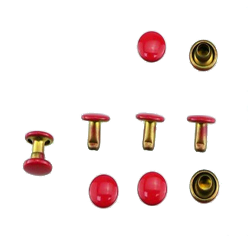 Double side brass Rivet na may hanging enamel para sa mga damit at bag