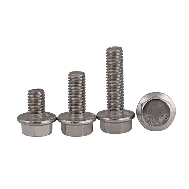 Hindi kinakalawang na asero m2 flange head screw na may mga anti-skid na ngipin Hindi kinakalawang na asero m2 flange head screw na may mga anti-skid na ngipin