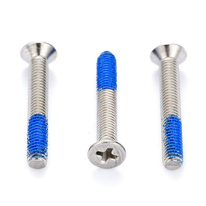 M3 Stainless Steel Countersunk Head PH2 Machine Screws na may patch na Nylon M3 Stainless Steel Countersunk Head PH2 Machine Screws na may patch na Nylon