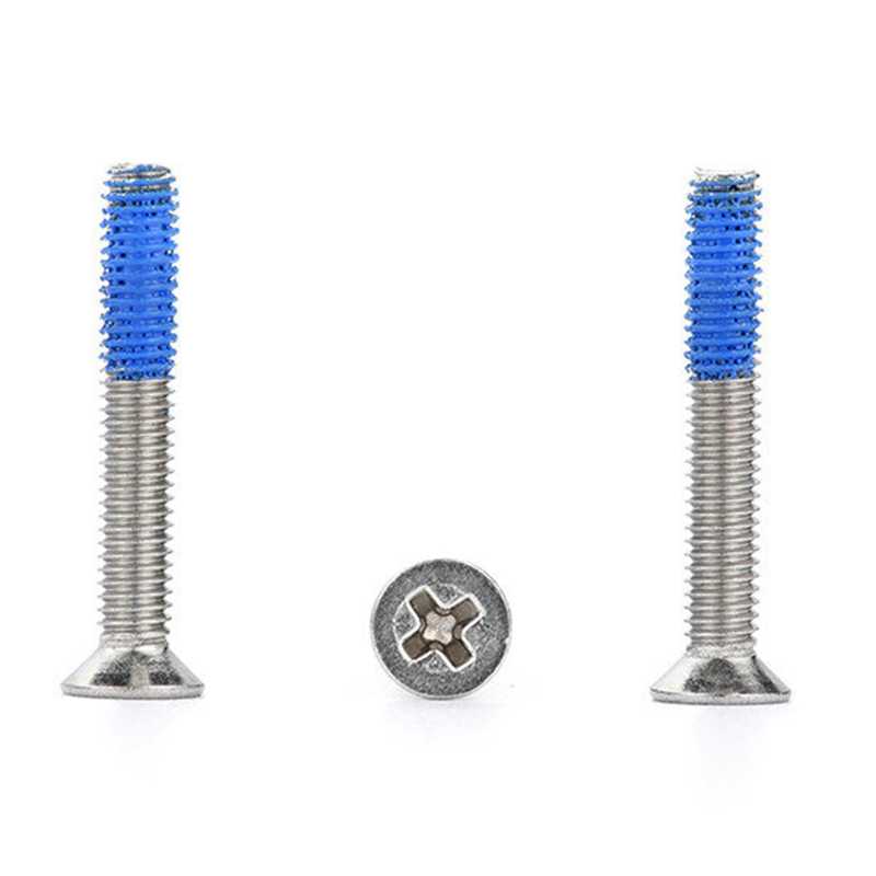 M3 Stainless Steel Countersunk Head PH2 Machine Screws na may patch na Nylon M3 Stainless Steel Countersunk Head PH2 Machine Screws na may patch na Nylon