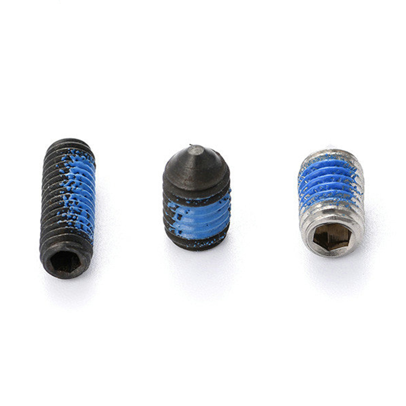 Hex socket cone point set screw na may patch na nylon Hex socket cone point set screw na may patch na nylon