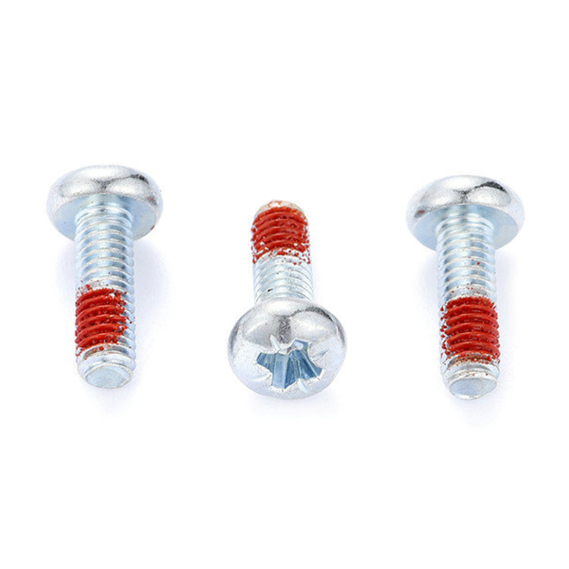 M3 Pan head Pozi driver machine Screw na may pulang nylon patch