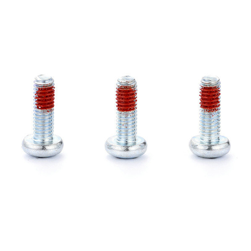 M3 Pan head Pozi driver machine Screw na may pulang nylon patch M3 Pan head Pozi driver machine Screw na may pulang nylon patch