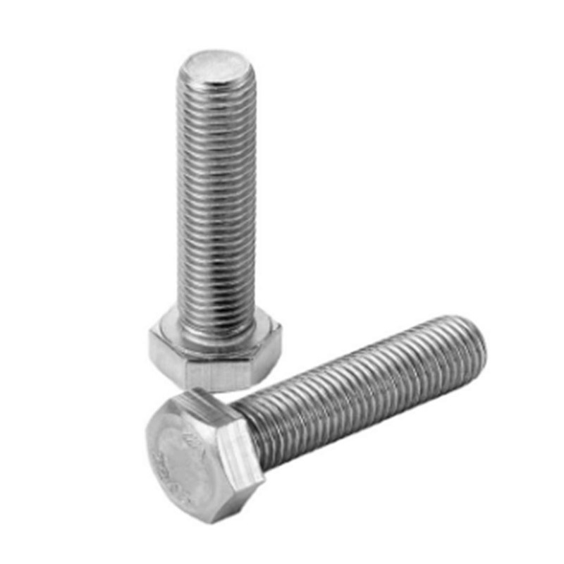 DIN 933 grade 8.8 carbon steel hex head bolt na may puting zinc