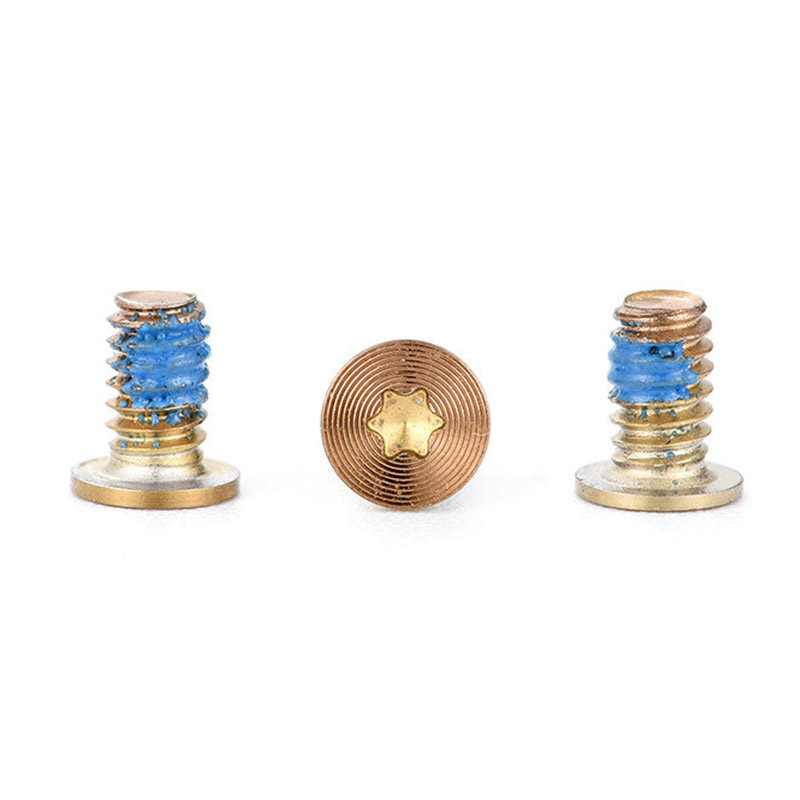 Golden color CD pattern countersunk head torx micro locking screw