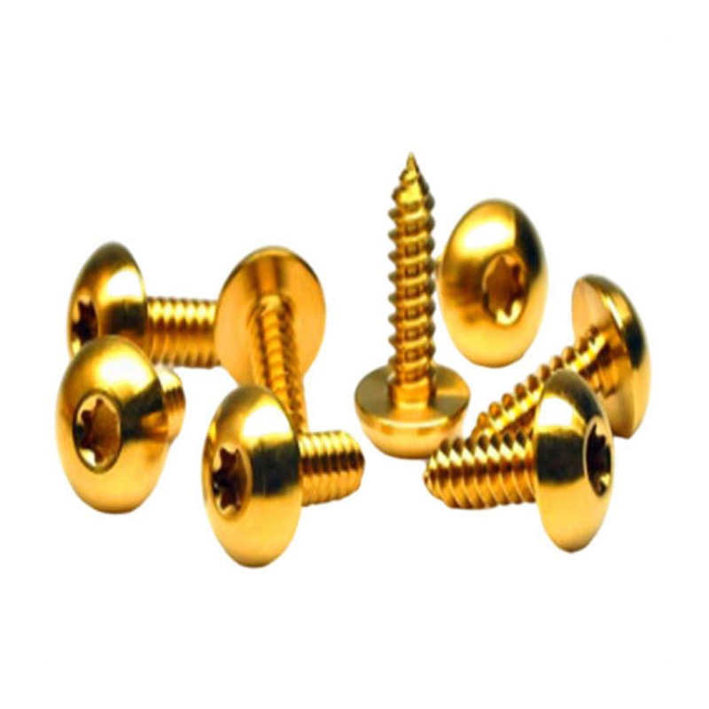 Golden color titanium pan head torx screw