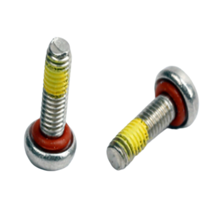 Mataas na kalidad M3X10 waterproof Pan Head nylon patch Machine Screw Mataas na kalidad M3X10 waterproof Pan Head nylon patch Machine Screw