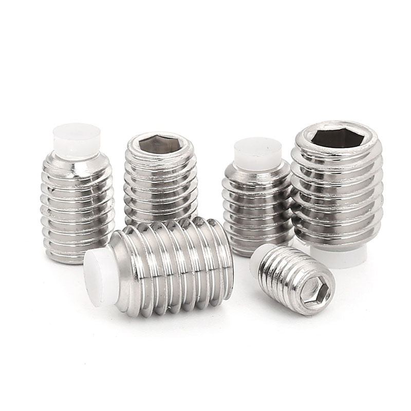 M4 carbon steel hex socket plastic tip dog point grub set turnilyo