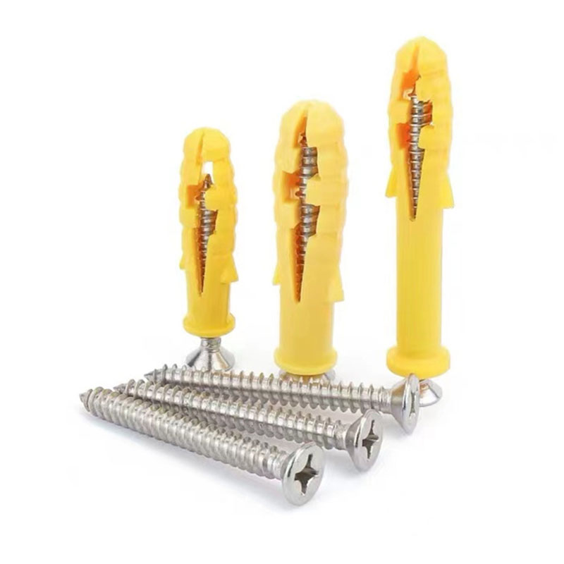 M6 naylon plastic hindi kinakalawang na asero flat head expansion tornilyo