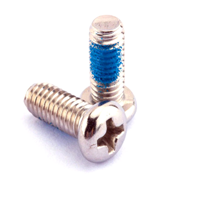 Hindi kinakalawang na asero 304 pan head cross recessed screw na may patch na nylon Hindi kinakalawang na asero 304 pan head cross recessed screw na may patch na nylon