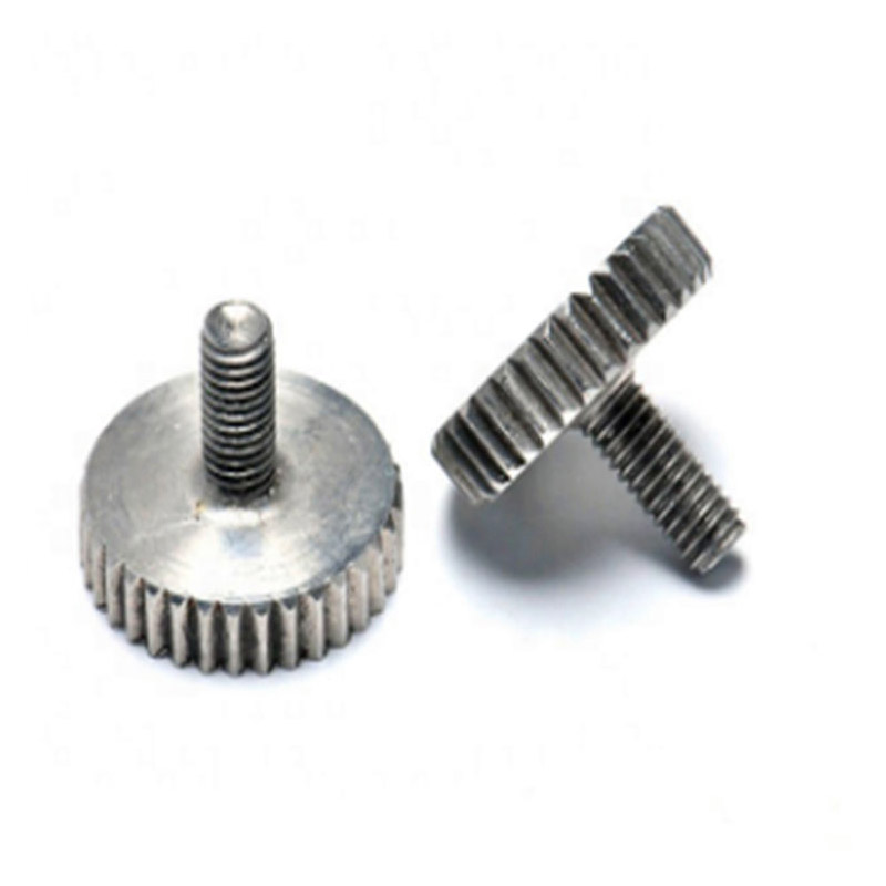 Hindi kinakalawang na asero 304 m3 malaking flat head knurled thumb mirror screw