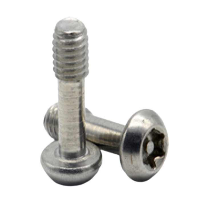 Hindi kinakalawang na asero torx button round head anti-theft turnilyo na may tatlong-walong thread
