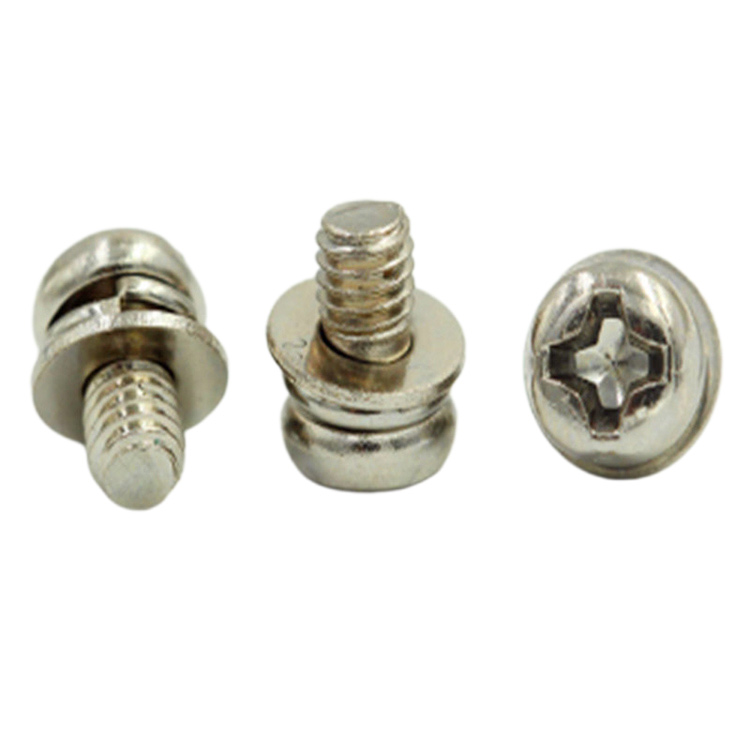 Hindi kinakalawang na asero 304 Sets Combination round head cross Screw With Washer