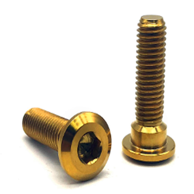 Pakyawan na kulay gintong pan head hex socket bike titanium screw Pakyawan na kulay gintong pan head hex socket bike titanium screw